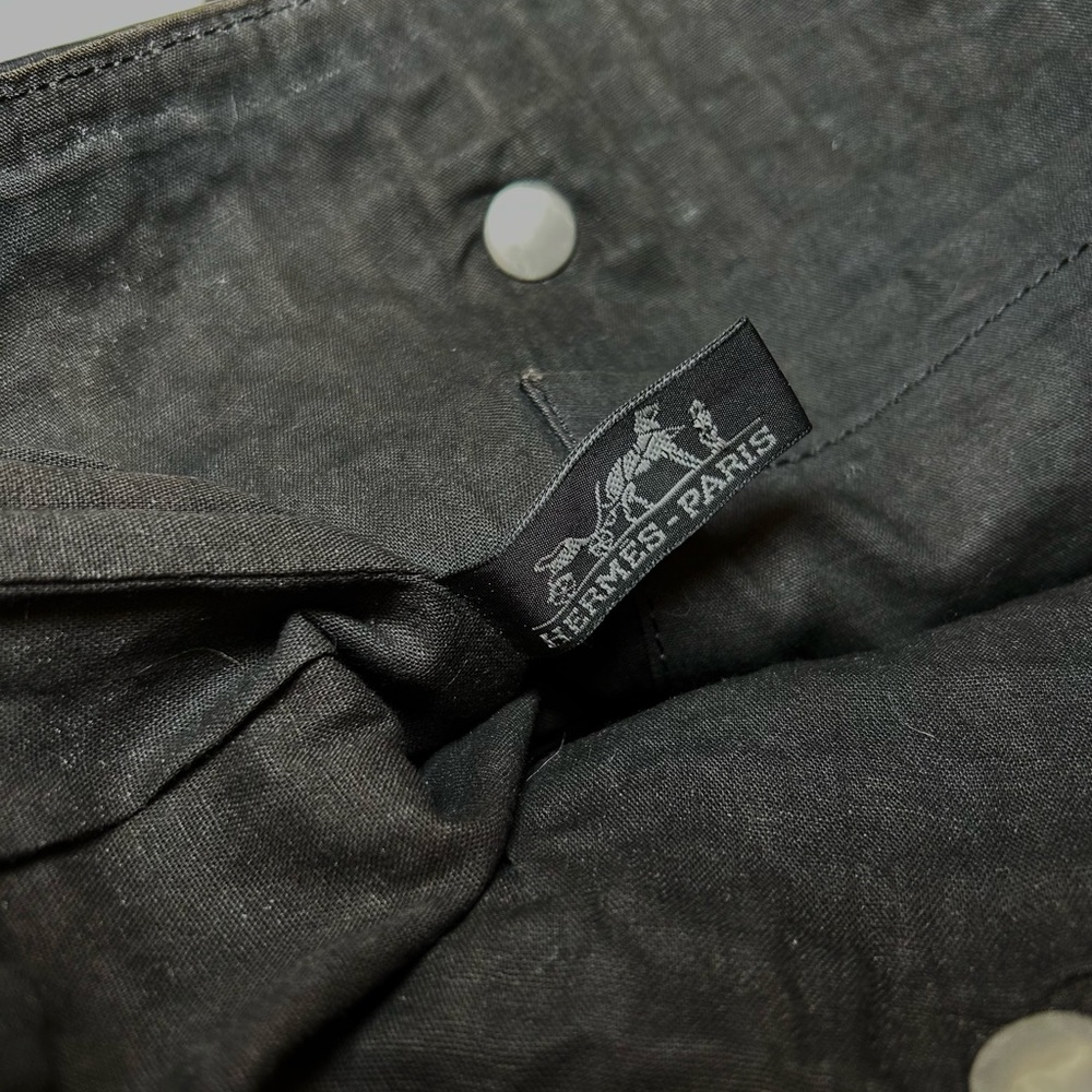 Hermès Shopper Tote in Black Braided Leather - Picture 6 of 12